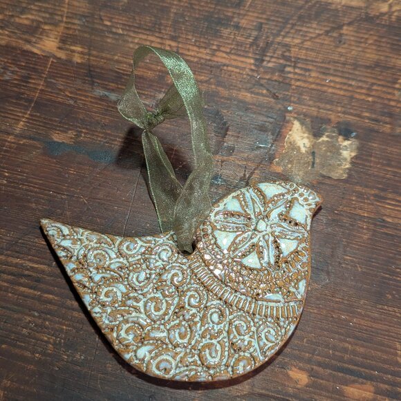 2 clay bird Xmas ornaments - Picture 4 of 6